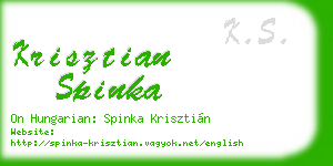 krisztian spinka business card
